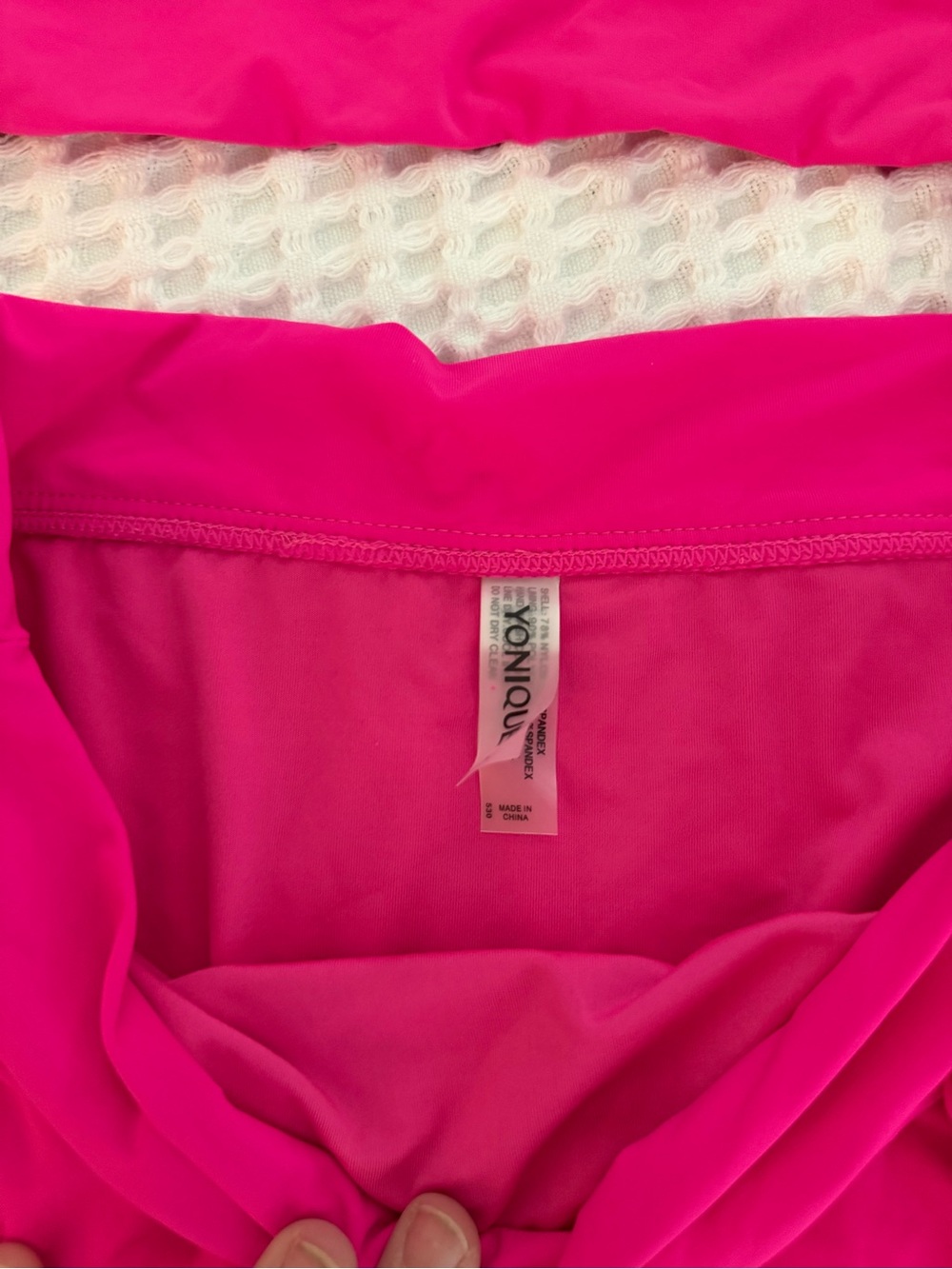 Younique Pink Tie-Shoulder High-Waist Bikini Set - Picture 4 of 8